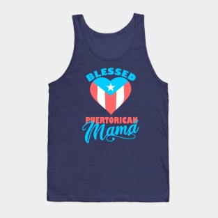 Puerto Rican Mama Blessed Boricua Flag Mom Gifts Tank Top